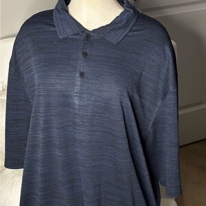 Kenneth Cole Textured Navy Polo Shirt